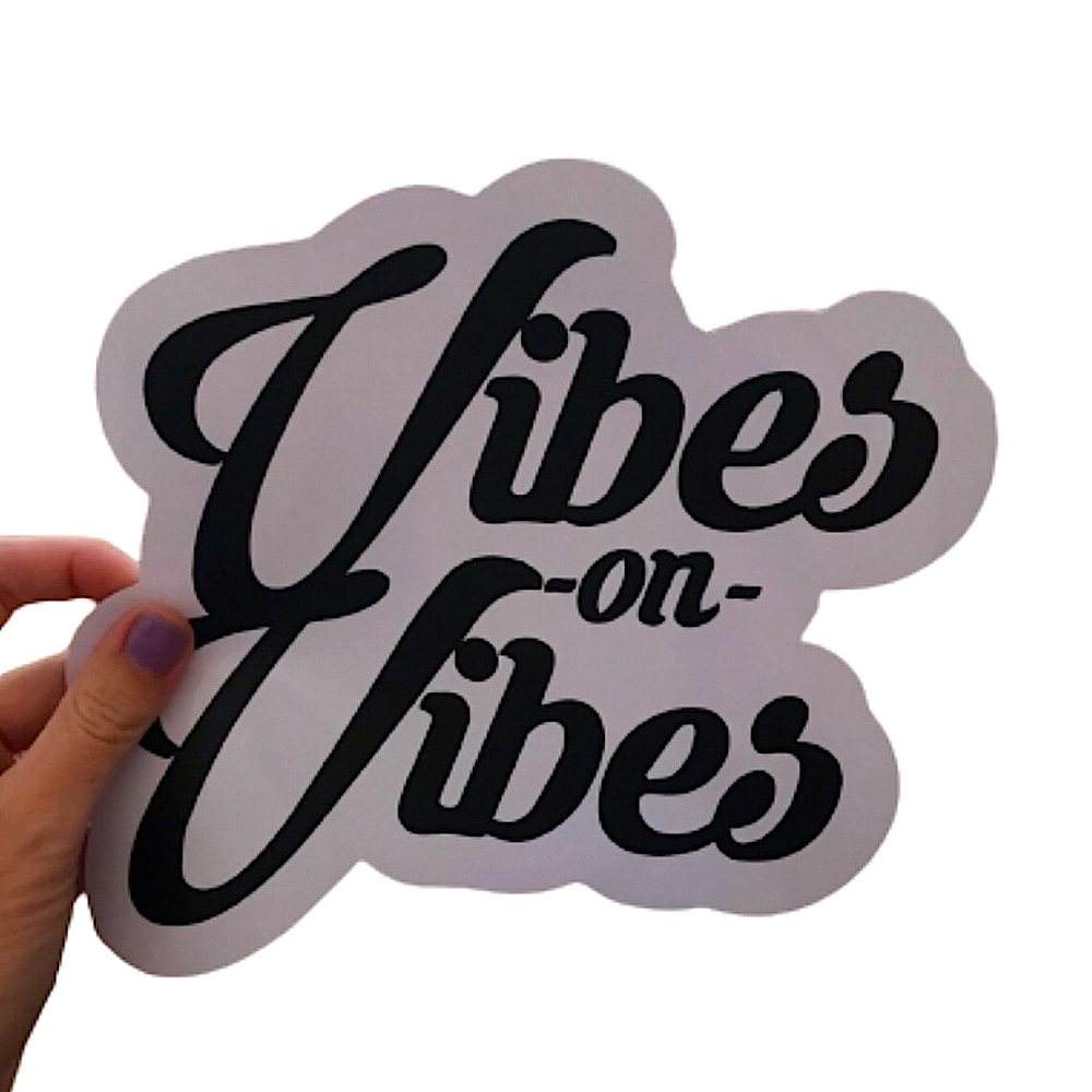 NEW largeTHE SD COLLECTIVE 8” waterproof VIBES  surf skate snow UV VINYL sticker